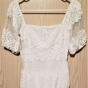 Free People white bohemian dress size small
